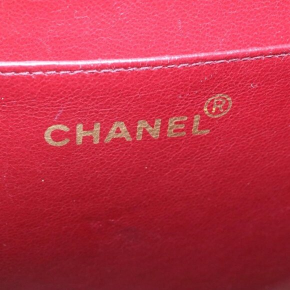 CHANEL Big Matelasse34 Turn Lock Chain Bag Lamb Skin Black Gold CC Auth ar5950AV - Picture 2 of 16